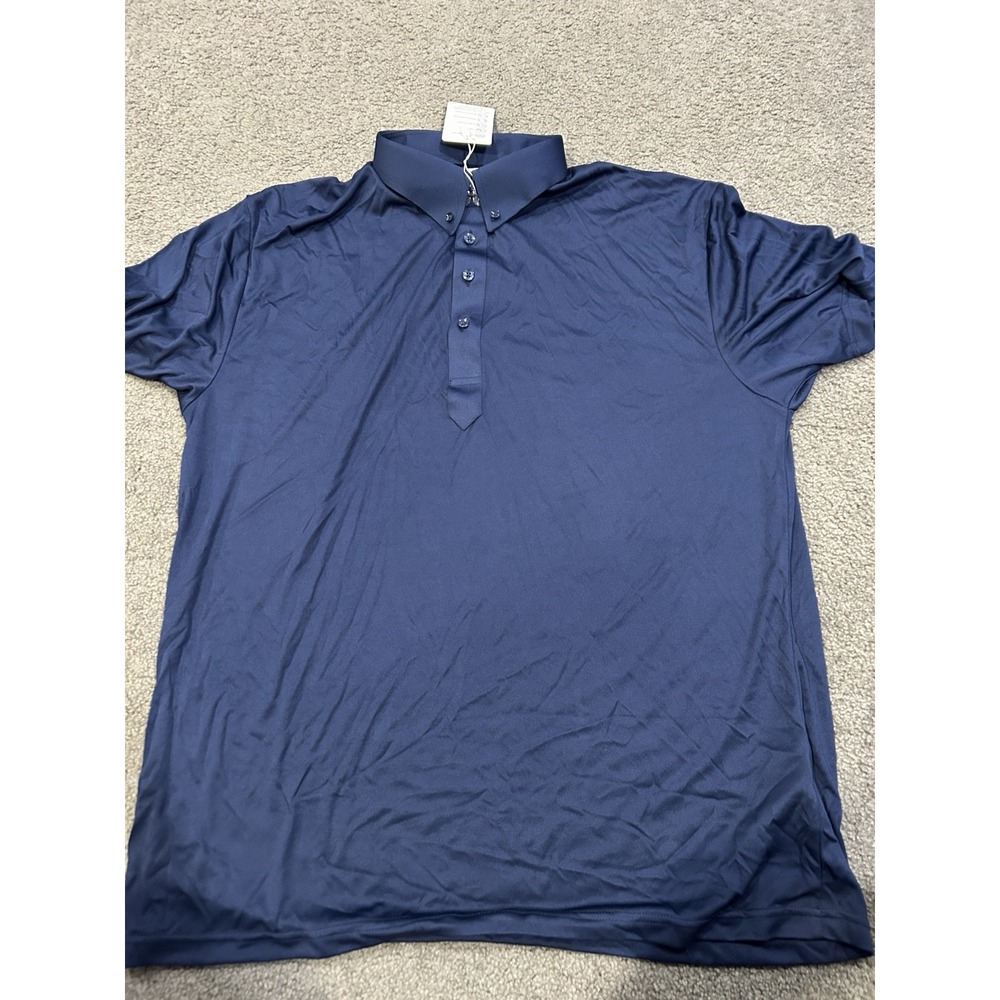 NEW Collars and Co. Dress Polo Shirt Men's Size XL Relaxed‎ Dark Blue NWT